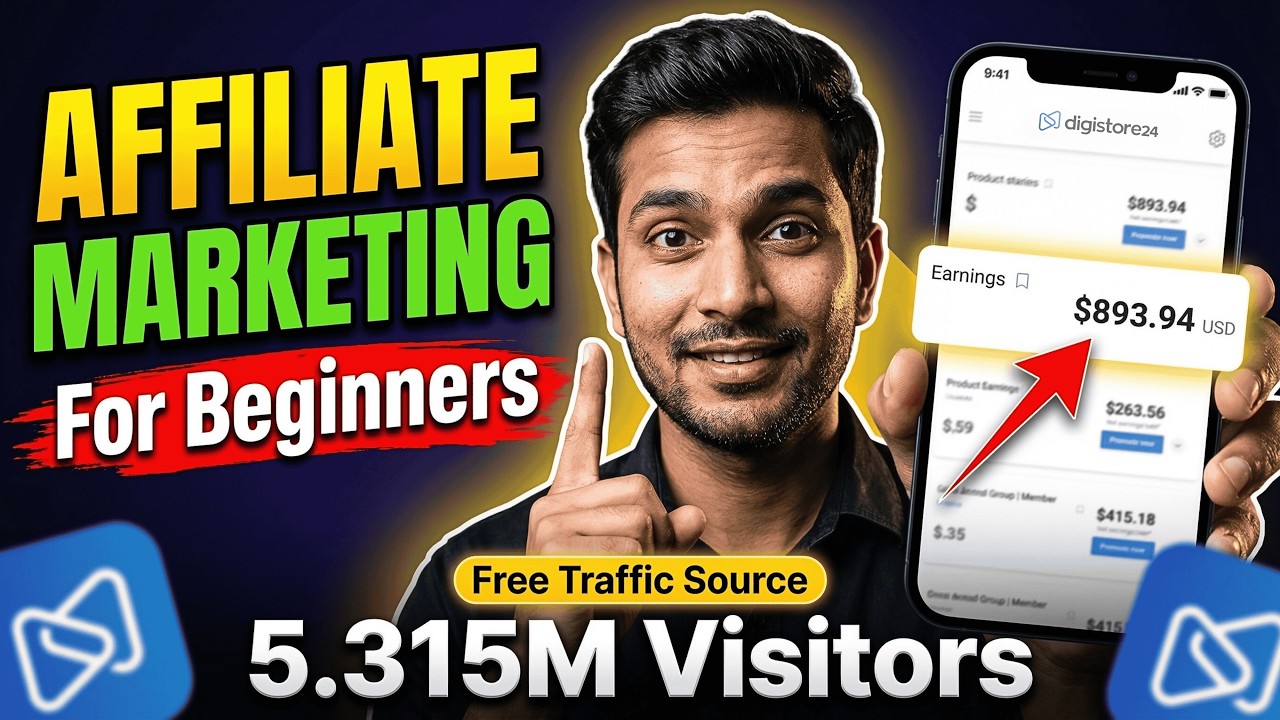 Affiliate Marketing For Beginners 2026 | Free Traffic Source (ClickBank & Digistore24)