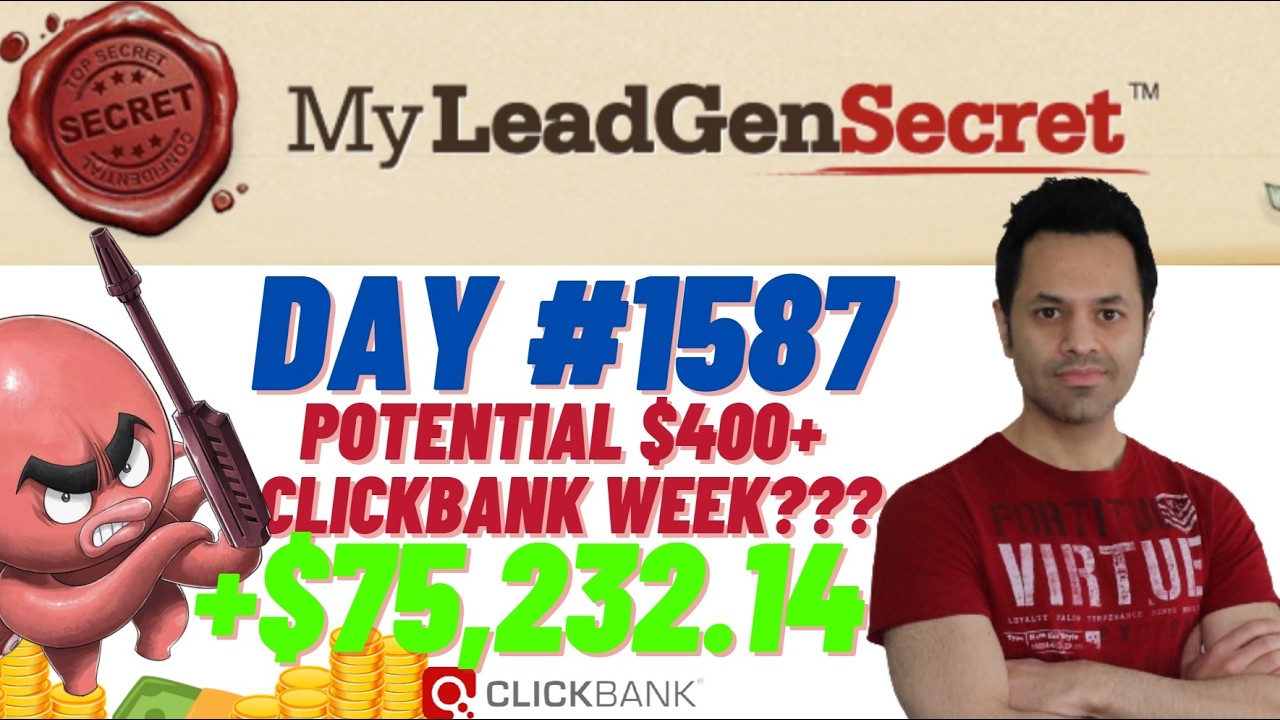 POTENTIAL $400+ Clickbank Week?!...My Lead Gen Secret Case Study Results 2026 (Day #1587)