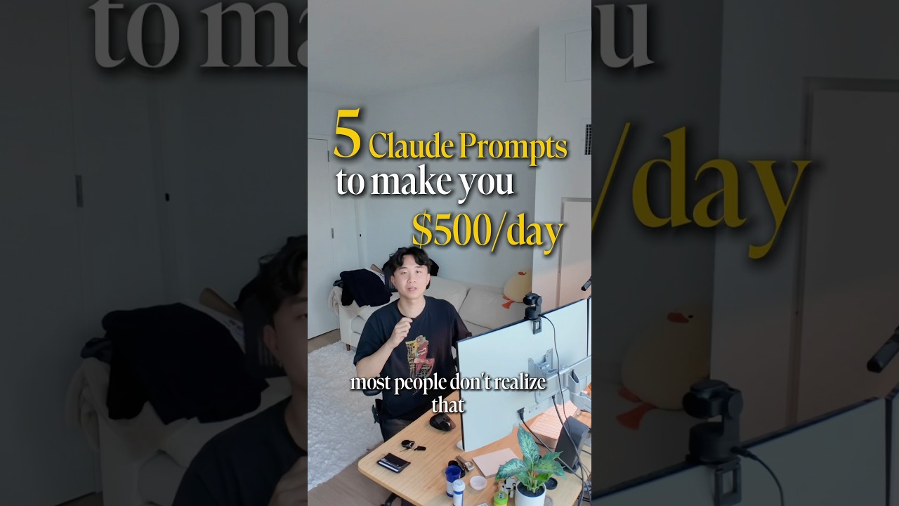 5 Claude prompts to make you $500/day