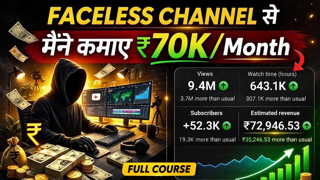 Best Faceless YouTube Channel Idea 2026 | Faceless AI YouTube Channel Full Course!