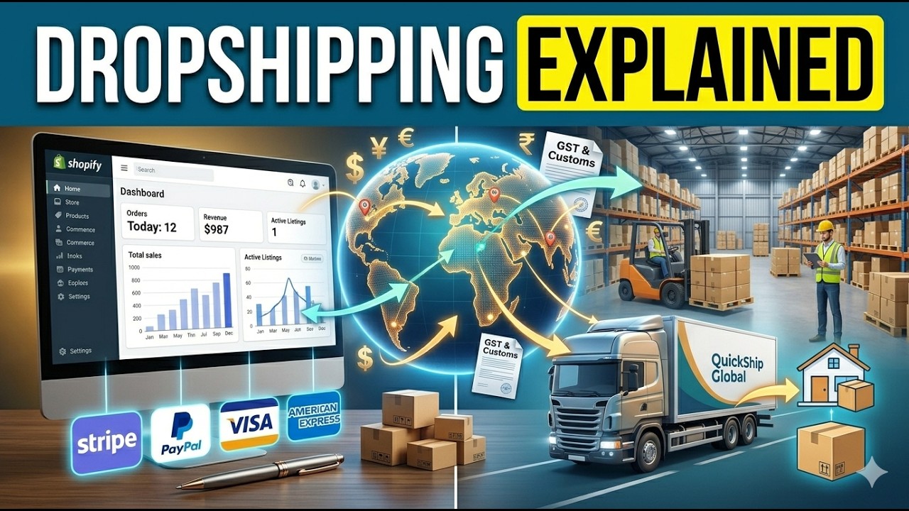 Dropshipping Kya Hai? 2026 Complete Beginner Guide | Dropshipping Kaise Kaam Karta Hai !!