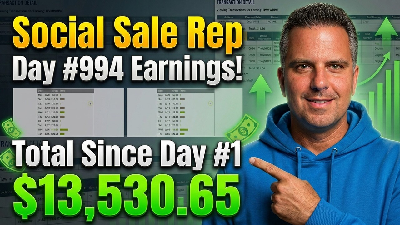 My Commissions After 994 Days Of Promoting SOCIAL SALE REP!