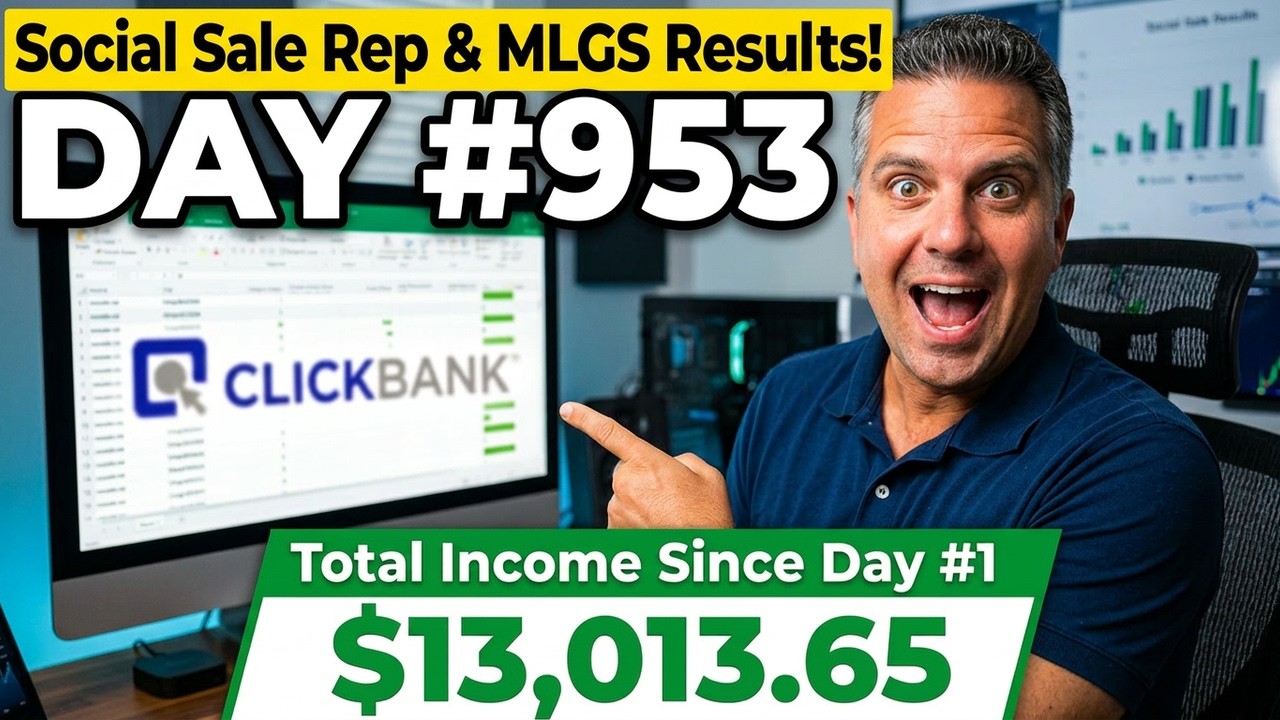 Real ClickBank Earnings Exposed: SOCIAL SALE REP Performance Day 953