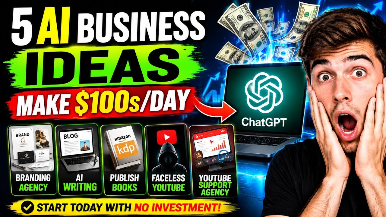 5 AI Business Ideas That Can Make You Money Online in 2026 With Chatgpt