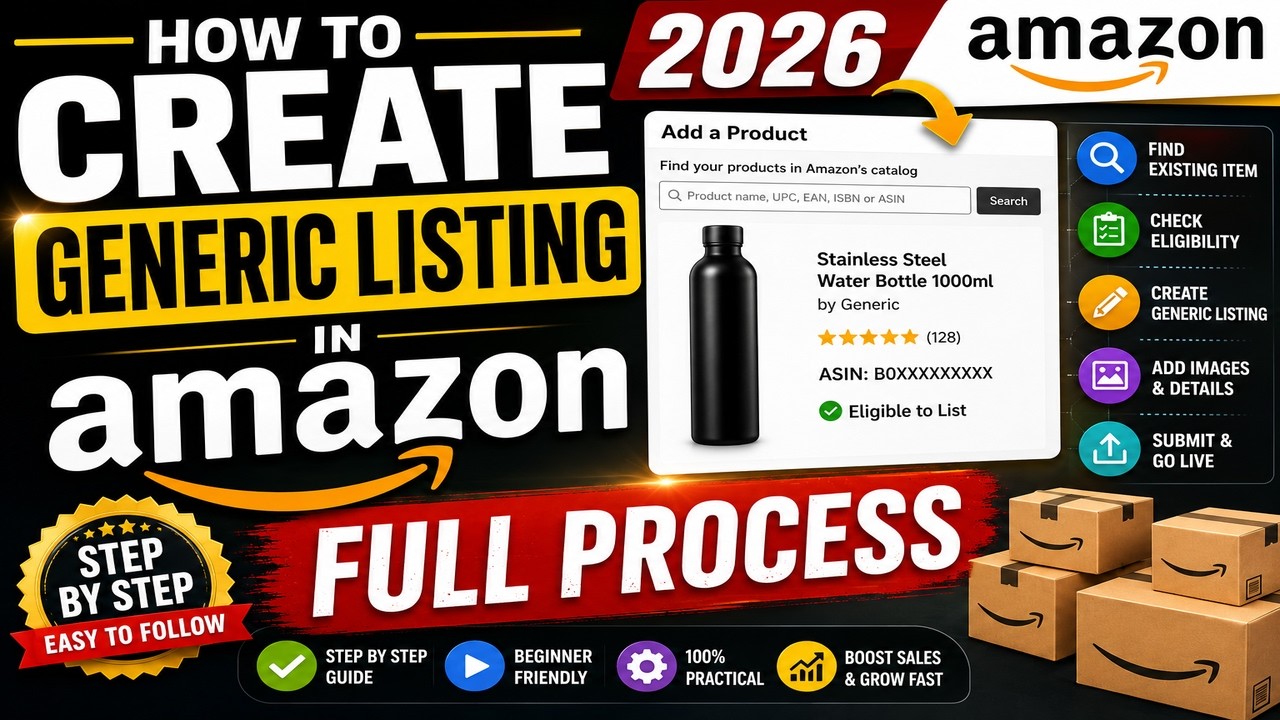 Amazon Listing Kaise Kare ? How to List Non-Branded (Generic Products) on Amazon 2026 (New Process)