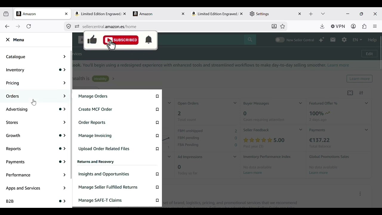 Amazon Seller Central Dashboard Guide Step by Step (2026) | Complete Beginner Tutorial