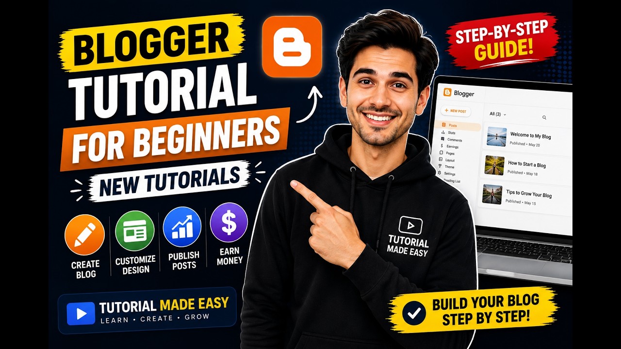 Blogger Tutorial For Beginners | How to Use Blogger (New Tutorial)