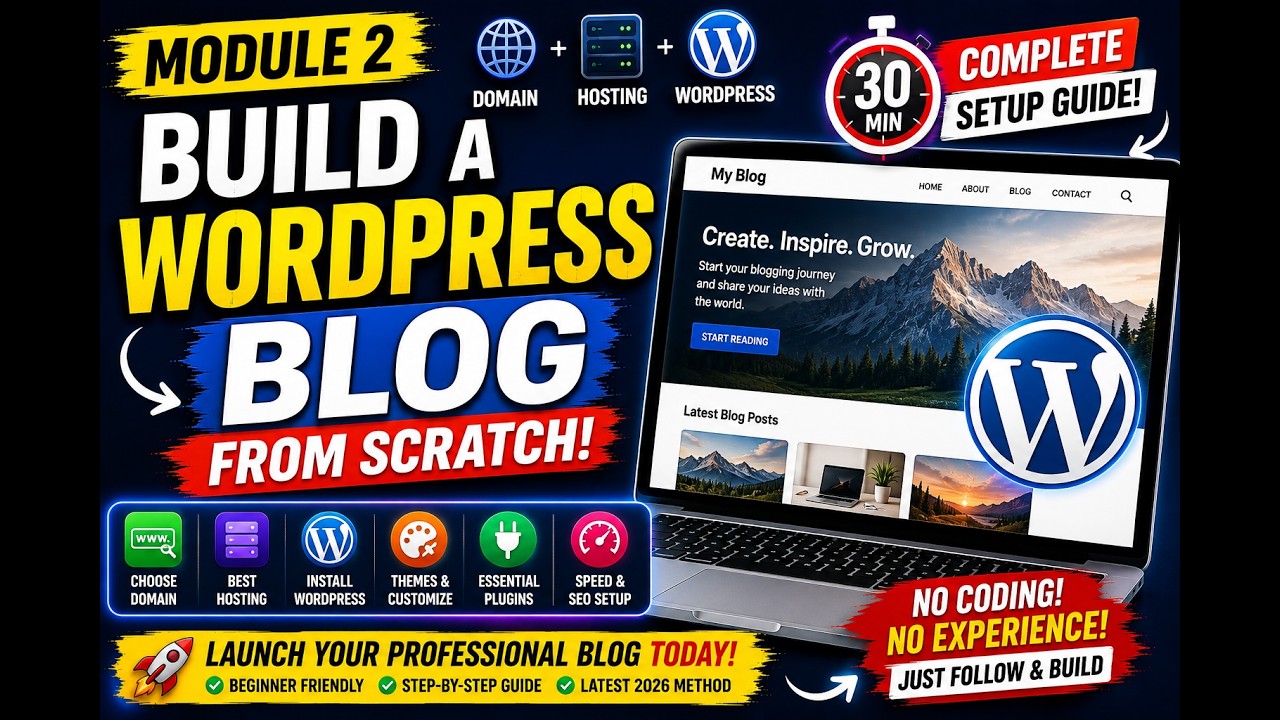 Build a WordPress Blog from Scratch | Complete Blog Setup Guide 2026