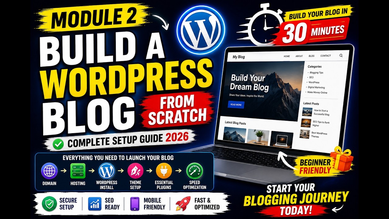 How to Build a WordPress Blog from Scratch | Complete Setup Guide 2026