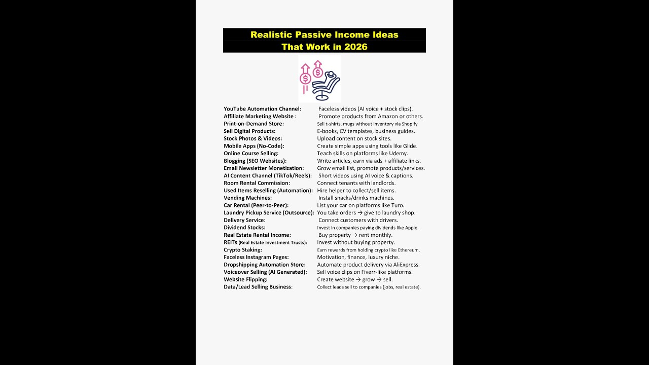 PASSIVE INCOME IDEAS 2026